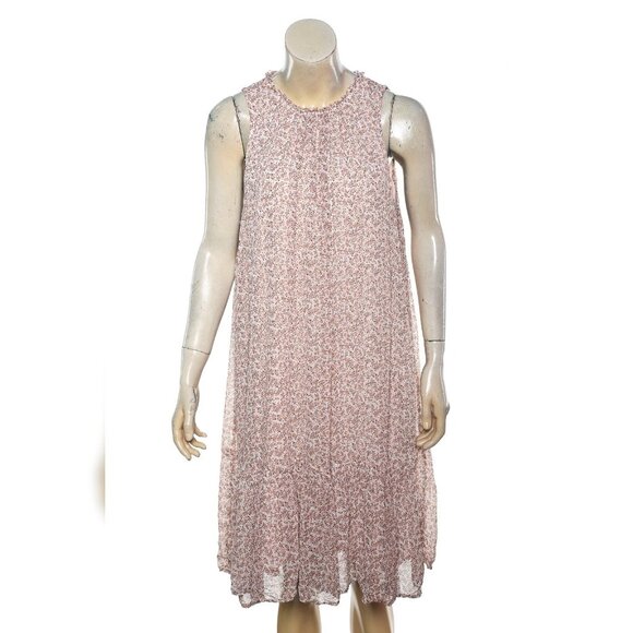 Anthropologie Natalie Flounced Tunic Dress L 10 Women Casual Mini Print NW 41635 - Picture 3 of 4